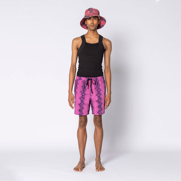 Double Rainbouu SNAKE EYES PINK NIGHT SWIM SHORTS