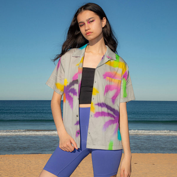 Double Rainbouu WHITE FERRARI HAWAIIAN SHIRT