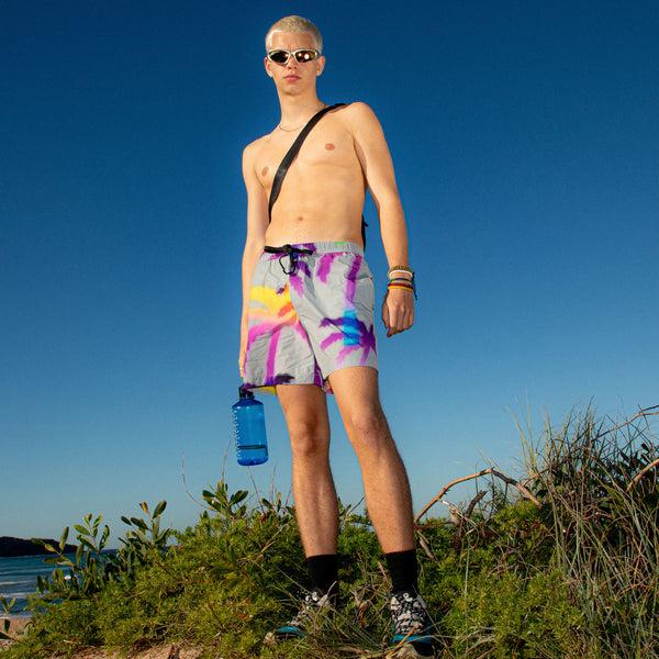 Double Rainbouu WHITE FERRARI NIGHT SWIM SHORTS