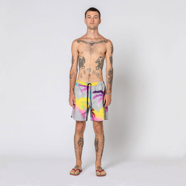 double rainbouu WHITE FERRARI NIGHT SWIM SHORTS