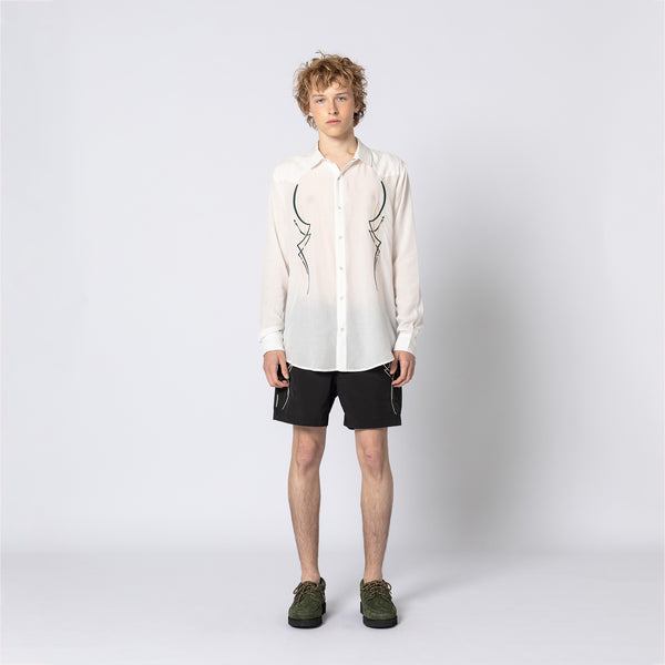 double rainbouu FAST CAR LONG SLEEVE WEST WORLD SHIRT