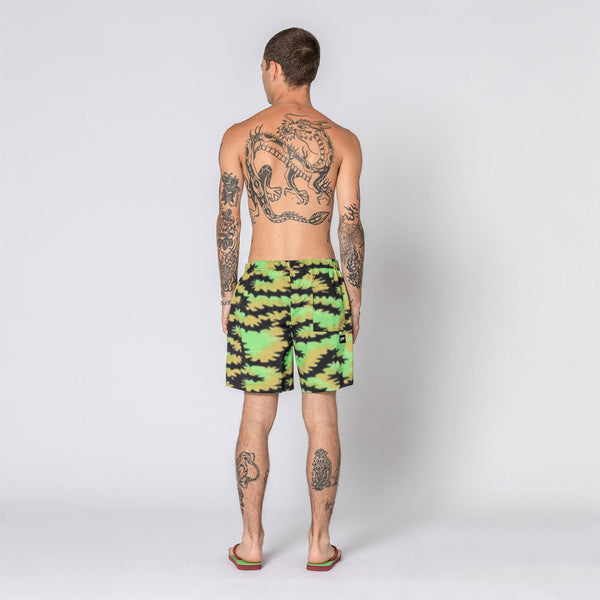 Double Rainbouu SILENT MORNING LIME NIGHT SWIM SHORTS