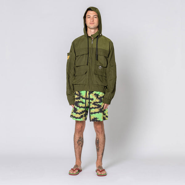 Double Rainbouu SILENT MORNING LIME NIGHT SWIM SHORTS