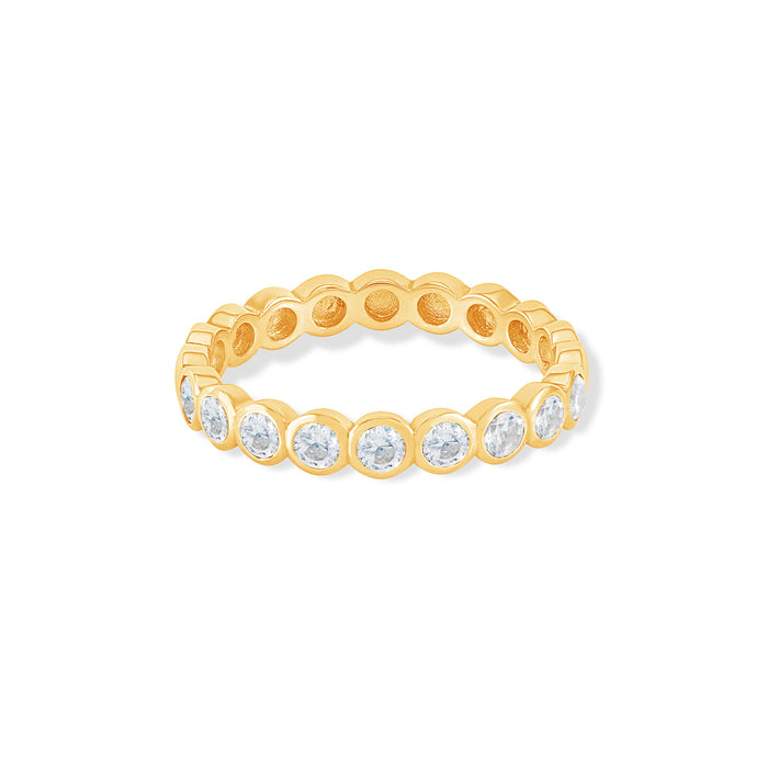 Dower & Hall 14k Gold & Diamond Dotty Half Eternity Ring - 0.25ct