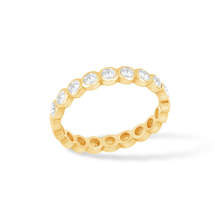 dower & hall 14k Gold & Diamond Dotty Half Eternity Ring - 0.25ct