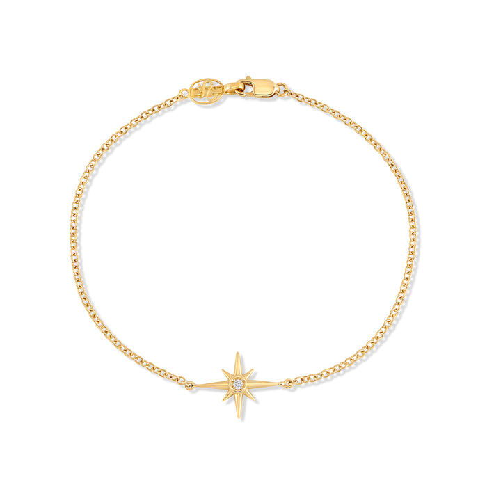 dower & hall 14k Gold & Diamond Single North Star Bracelet