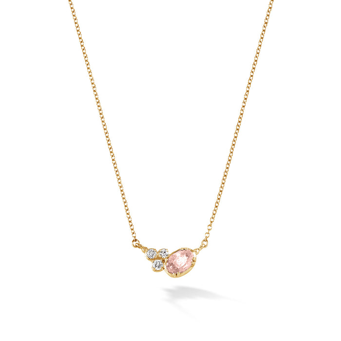 dower & hall 14k Gold Stargazer Oval Morganite Pendant