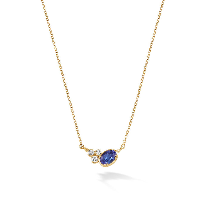 dower & hall 14k Gold Stargazer Oval Sapphire Pendant