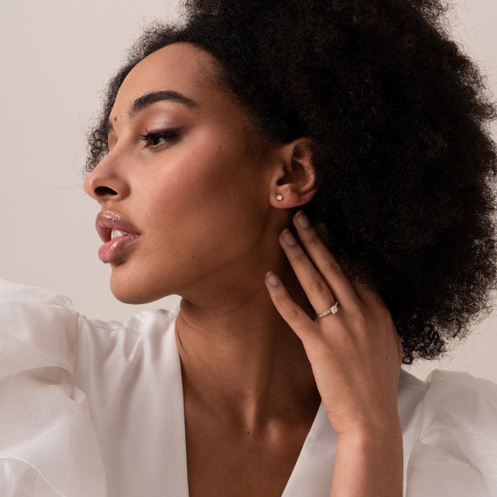 Dower & Hall 14k Lily Narrative Ring With 0.50ct Diamond