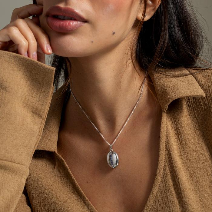 Dower & Hall 14k Oval Stargazer Locket With Sapphires