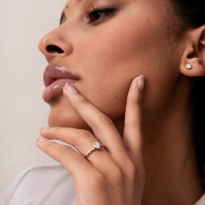 Dower & Hall 18k Bubbles Narrative Ring With 0.50ct Diamond