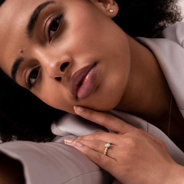 Dower & Hall 18k Bubbles Narrative Ring With 0.50ct Diamond