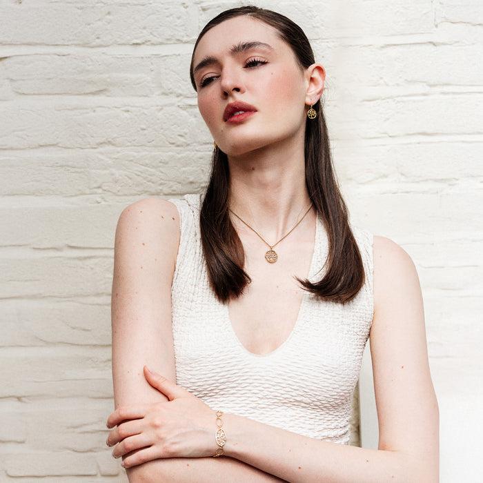 Dower & Hall 18k Diamond Tree Of Life Talisman Earrings