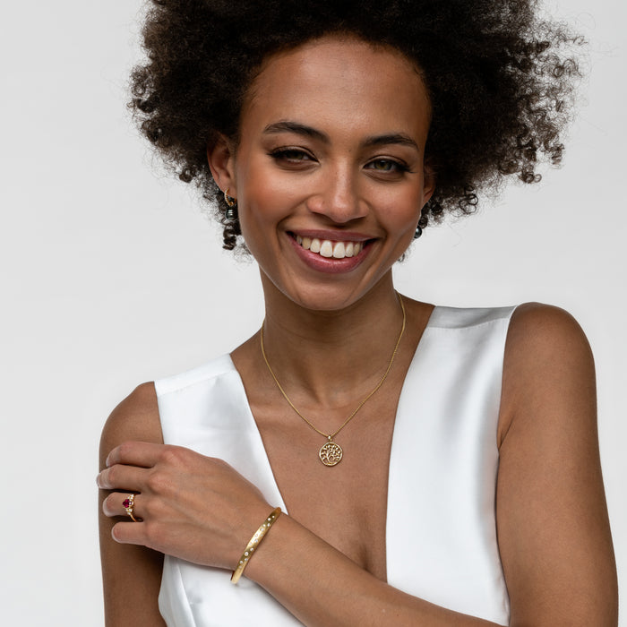 Dower & Hall 18k Diamond Tree Of Life Talisman Necklace