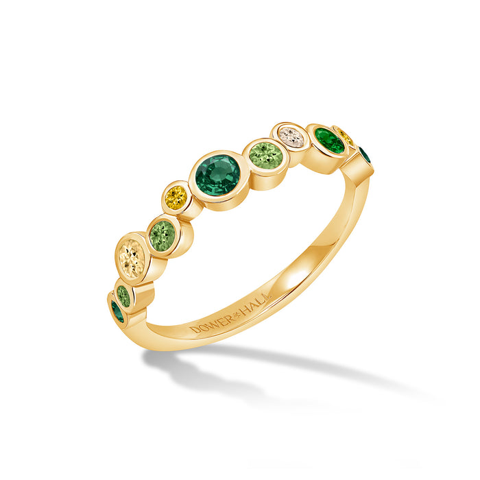 dower & hall 18k Emerald Citrus Green Cascade Ring - 0.50ct