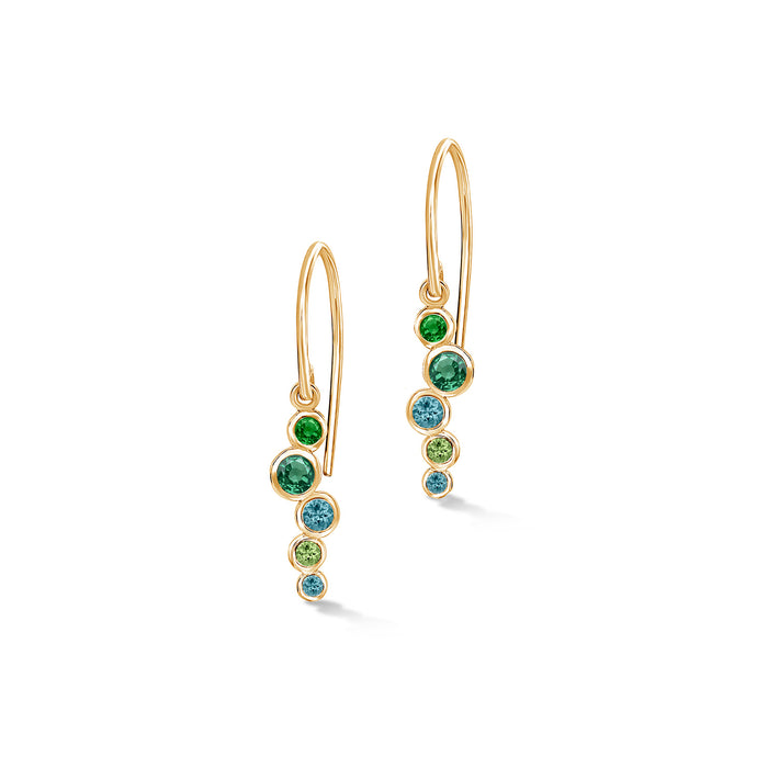 dower & hall 18k Emerald Green Small Cascade Earrings
