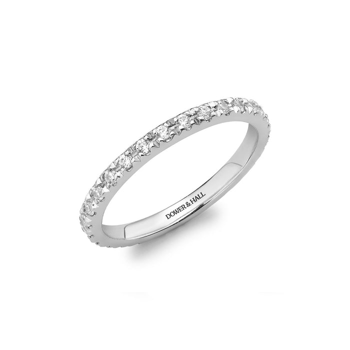 dower & hall 18k Fine Halo Style Diamond Set Eternity Ring
