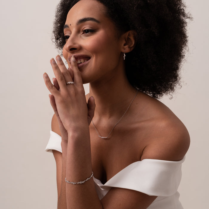 Dower & Hall 18k Gold & Diamond Dotty Half Eternity Ring - 0.33ct