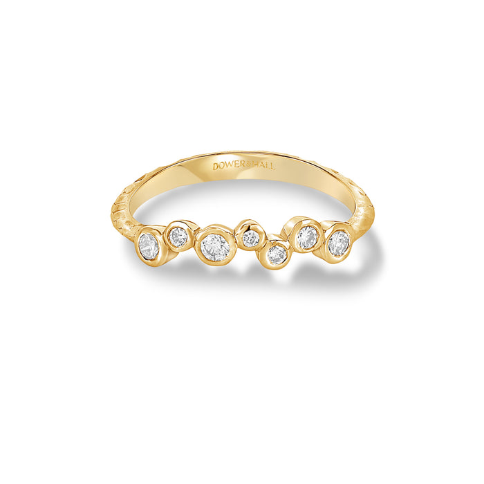 Dower & Hall 18k Gold & Diamond Fine Cascade Wraparound Ring