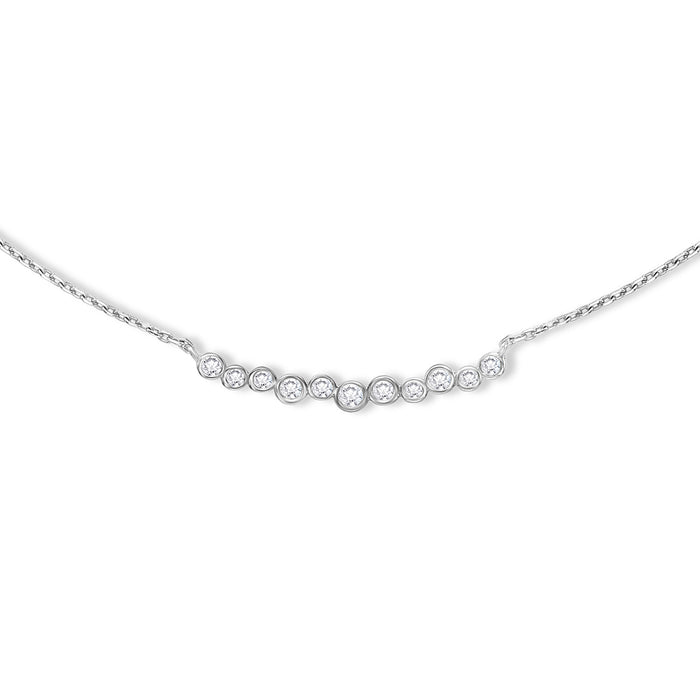 dower & hall 18k Gold & Diamond Medium Cascade Bar Necklace