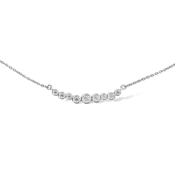 dower & hall 18k Gold & Diamond Small Cascade Bar Necklace