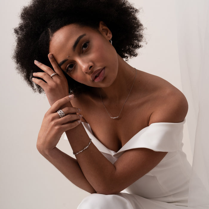 Dower & Hall 18k Gold & Diamond Triple Row Dotty Ring - 2.00CT