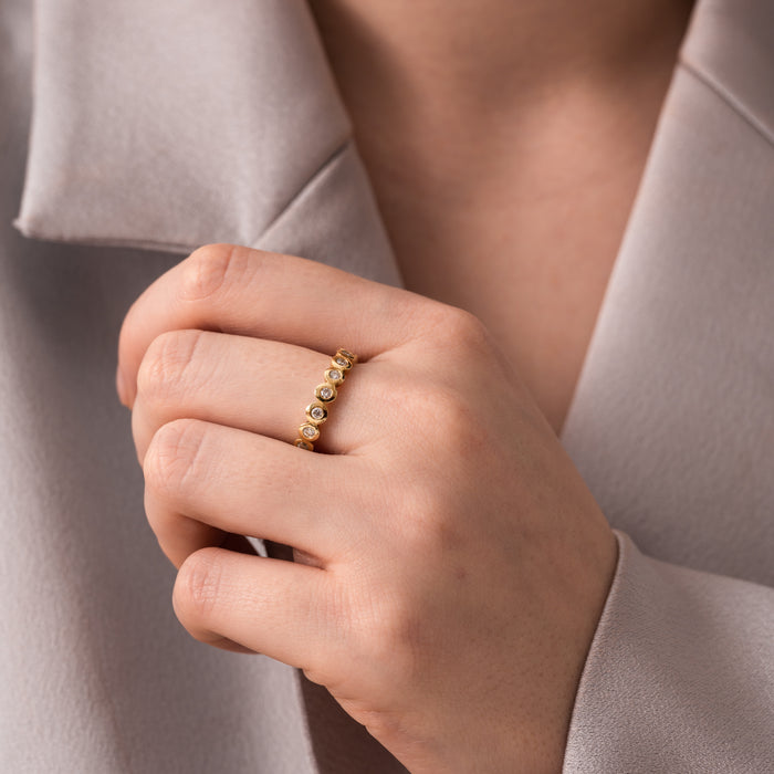 Dower & Hall 18k Gold Dotty Full Eternity Ring - 0.50CT