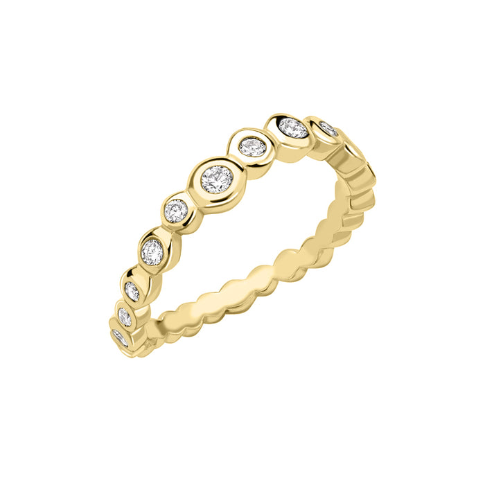 dower & hall 18k Gold Undulating Half Eternity Ring - 0.25ct