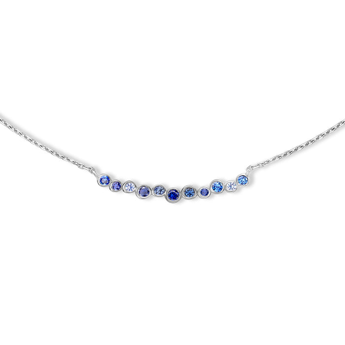 Dower & Hall 18k Sapphire & Aquamarine Medium Cascade Necklace