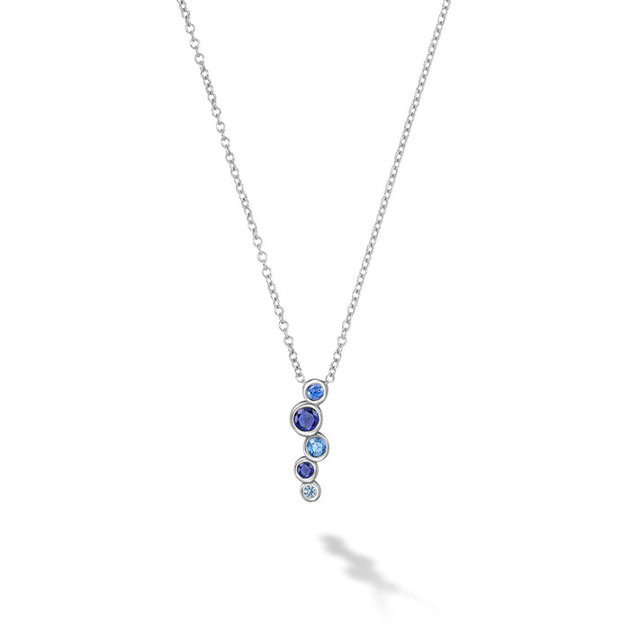 dower & hall 18k Sapphire & Aquamarine Small Cascade Pendant