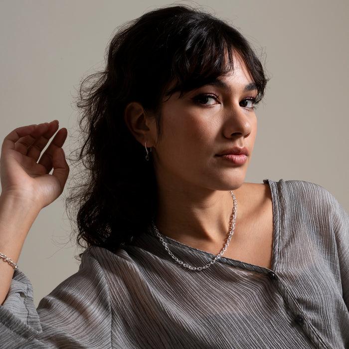 Dower & Hall 8mm Oval Peacock Luna Pearl Drop Earrings