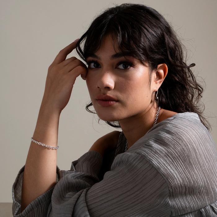 Dower & Hall 8mm Oval Peacock Luna Pearl Drop Earrings