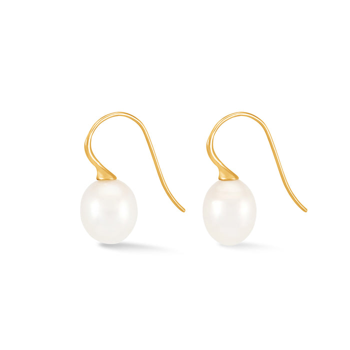 dower & hall 9k Gold & South Sea Pearl Waterfall Earrings