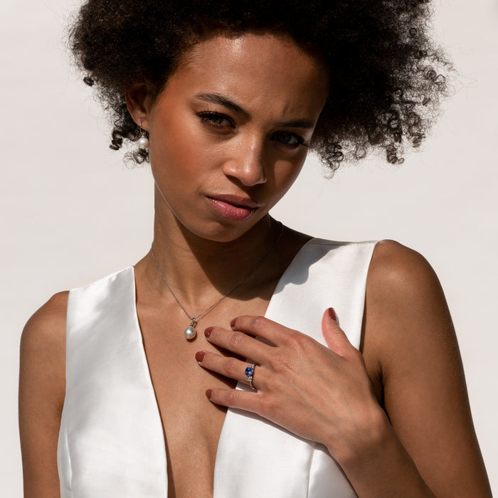 Dower & Hall 9k Gold & South Sea Pearl Waterfall Pendant