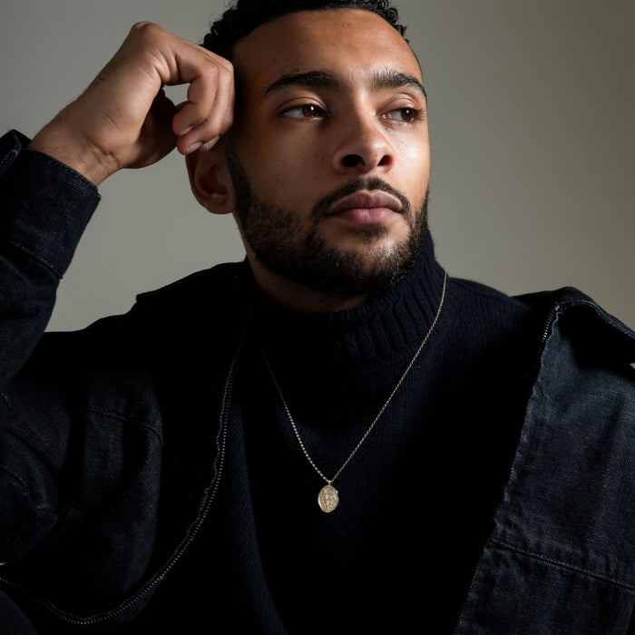 Dower & Hall 9k Gold St. Christopher Talisman Necklace