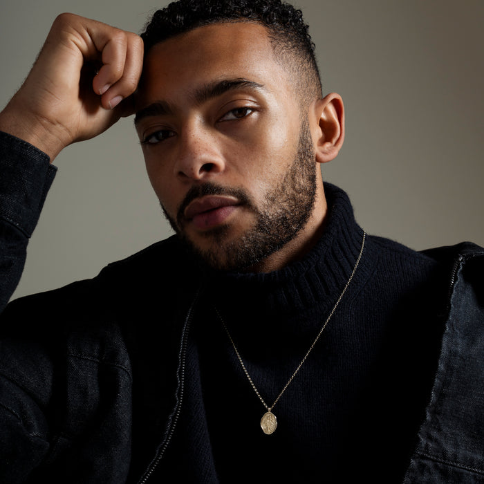 Dower & Hall 9k Gold St. Christopher Talisman Necklace