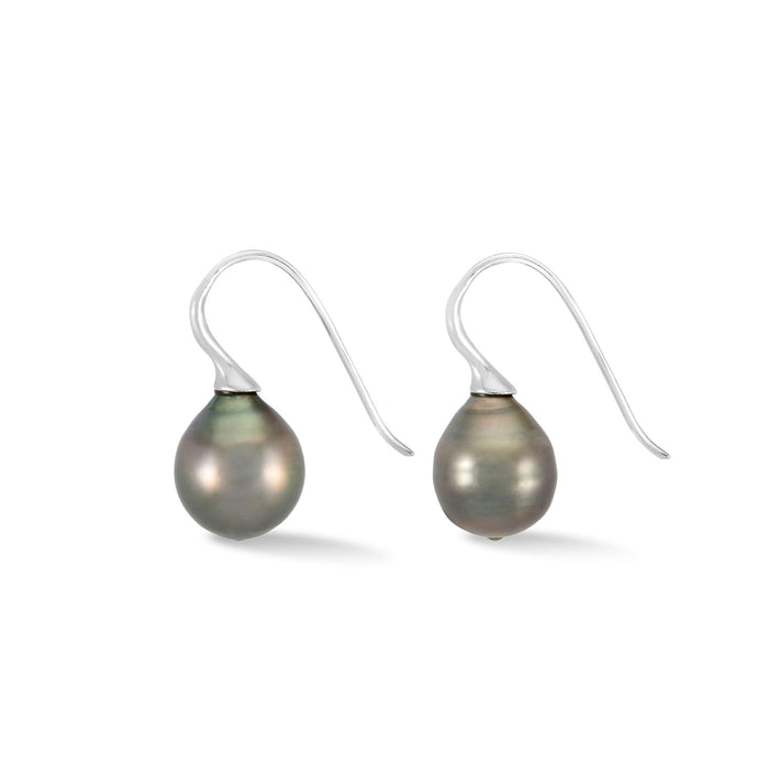 Dower & Hall 9k Gold & Tahitian Pearl Waterfall Earrings