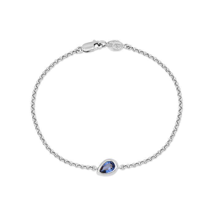 Dower & Hall 9k Pear Sapphire Tutti-Frutti Chain Bracelet