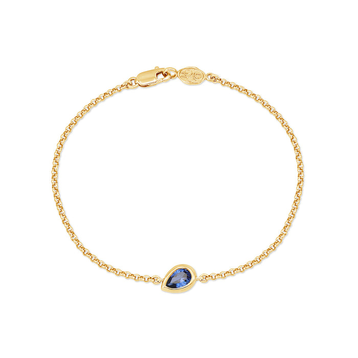 dower & hall 9k Pear Sapphire Tutti-Frutti Chain Bracelet