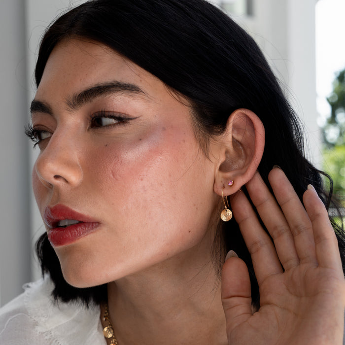 Dower & Hall 10mm Disc Nomad Earrings