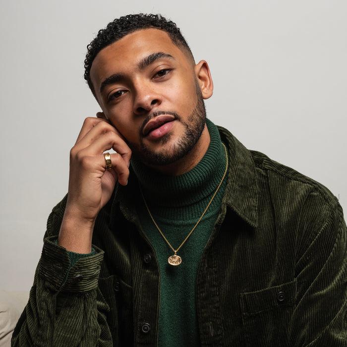 Dower & Hall 14ct Gold Men's Wide Waterfall Ring