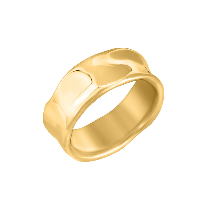 dower & hall 14ct Gold Men's Wide Waterfall Ring