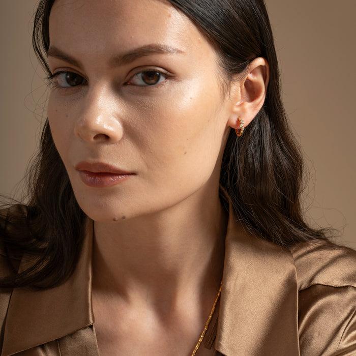 Dower & Hall 14k Diamond Cascade Huggie Hoops - 0.20ct