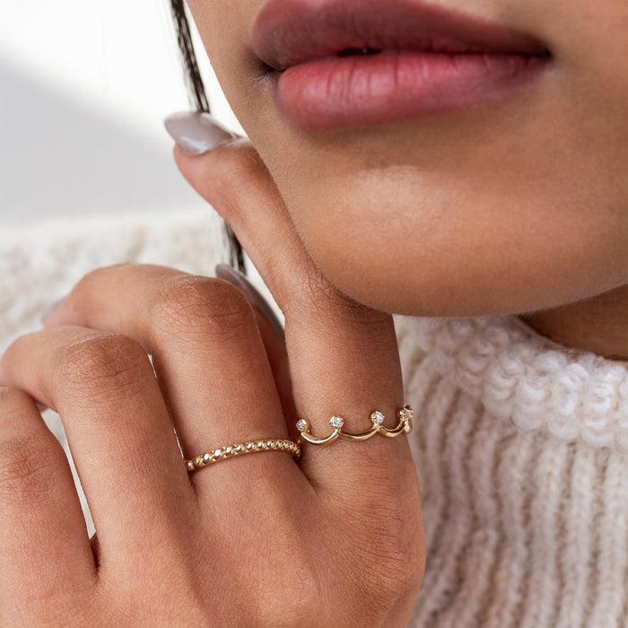 Dower & Hall 14k Dotty Narrative Ring