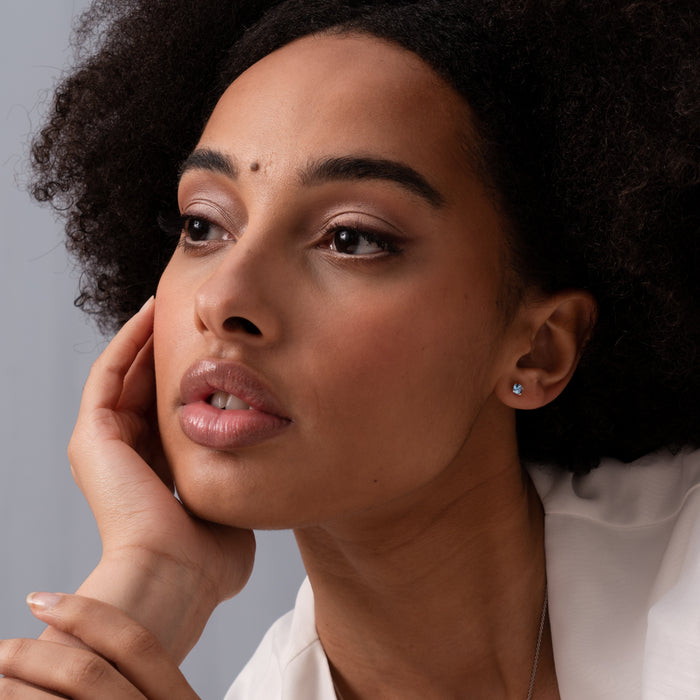 Dower & Hall 14k Gold & Aquamarine Stargazer Studs