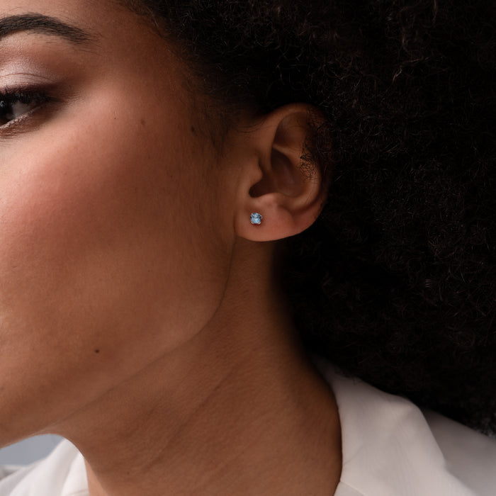 Dower & Hall 14k Gold & Aquamarine Stargazer Studs