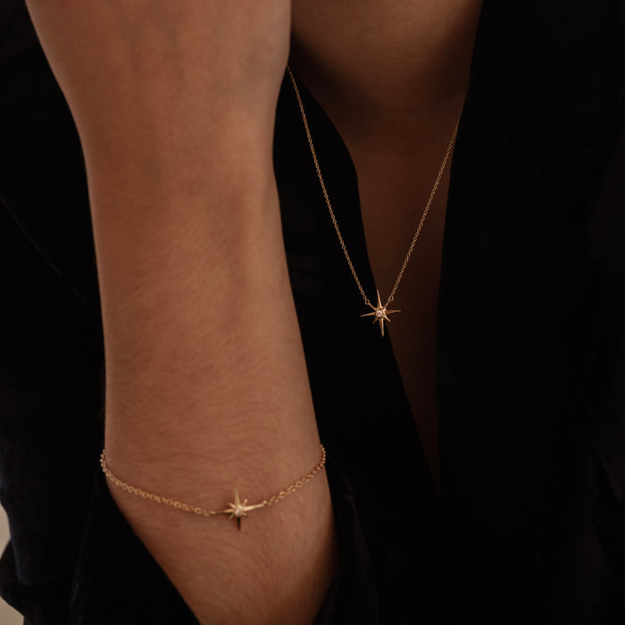 Dower & Hall 14k Gold & Diamond North Star Pendant