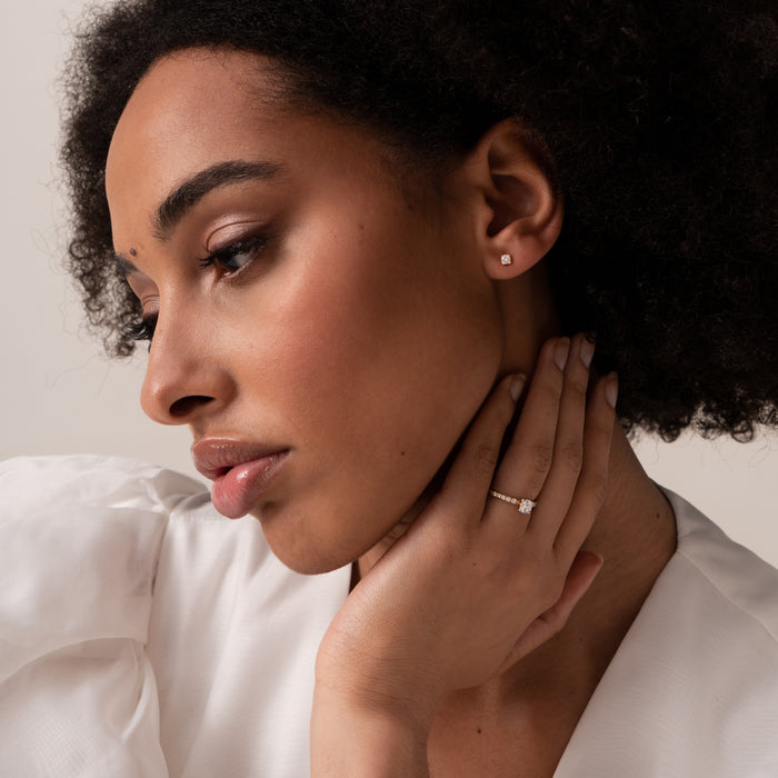 Dower & Hall 14k Gold & Diamond Star Studs