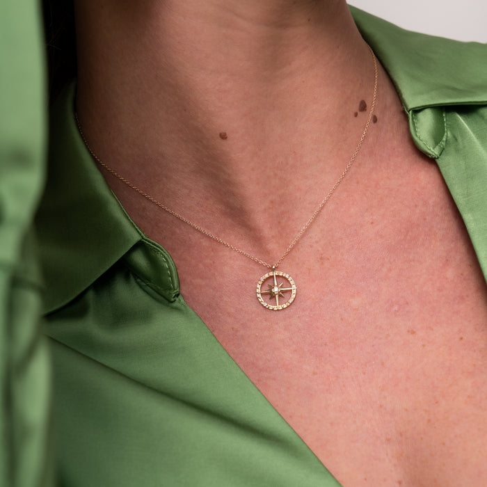 Dower & Hall 14k Gold & Diamond True North Pendant