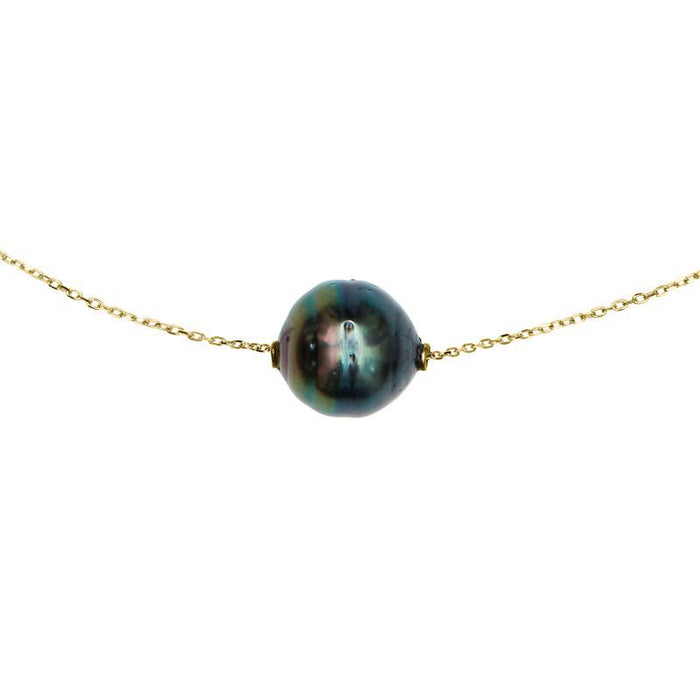 Dower & Hall 14k Gold & Small Tahitian Pearl Pendant